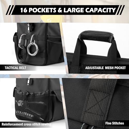 Heavy Duty 15 Inch Portable Tool Bag with Adjustable Shoulder Strap P216208