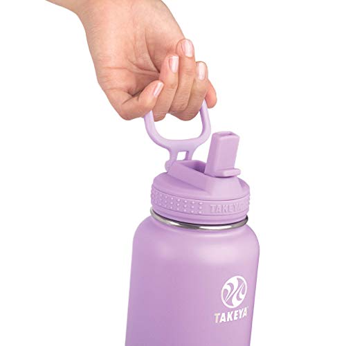 Takeya Actives Water Bottle with Spout Lid, 18 oz, Midnight Blue W579