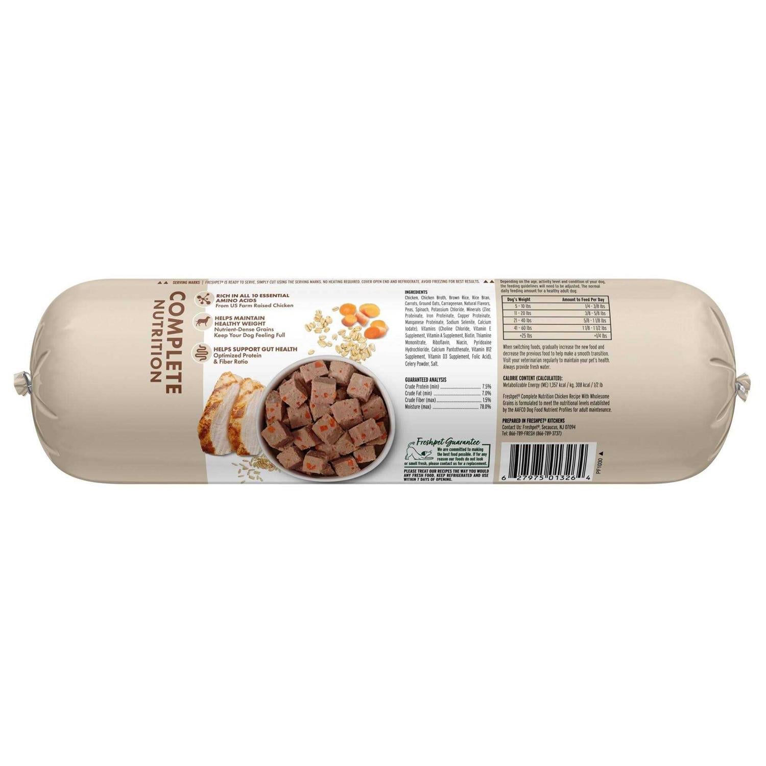 Freshpet Complete Nutrition Natural Chicken Recipe Dog Food H746
