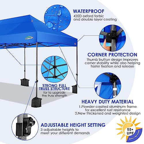 COBIZI 10x20 Heavy Duty Pop Up Canopy Tent with 6 Sidewalls, White A84790