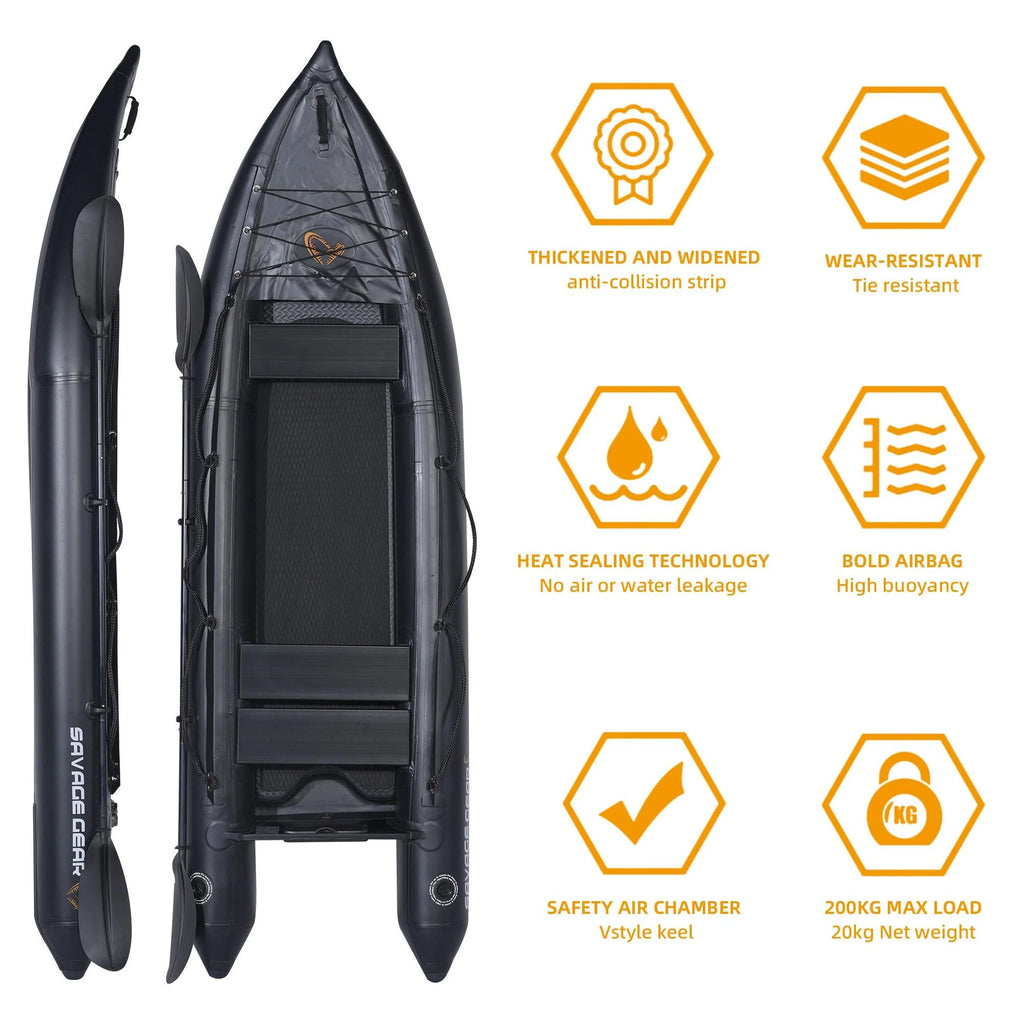 2 Person Inflatable Fishing Kayak with Pump, Paddle, and Repair Kit L2296