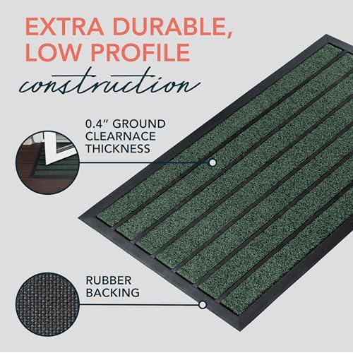 ubdyo Extra Durable Door Mat Non-Slip Outdoor Entrance 30" x 17" Bright Brown W5648