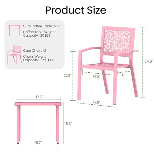 Peacock Blue Outdoor Bistro Set for 2 with Coffee Table R445