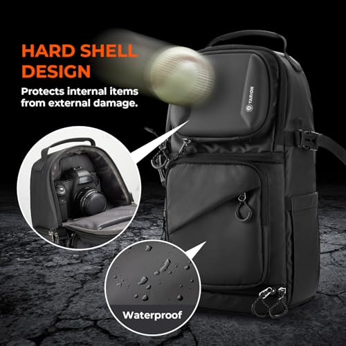 TARION Waterproof Camera Sling Bag with Raincover Tripod Holder Black M953560