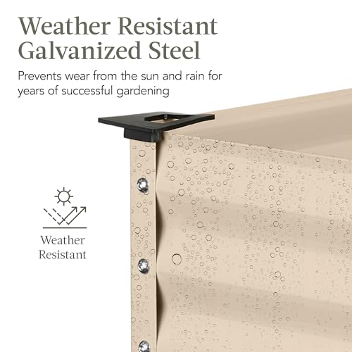 Best Choice Products 48x24x30in Galvanized Raised Garden Bed, Metal Elevated Planter Box, Dark Green S888804