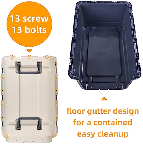 Plastic Dog Crate with Rolling Wheels, Airline Approved, Medium S135464