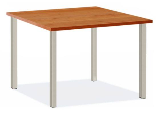 Room & Board Modern Parsons Square Table, Cherry Top with Taupe Base Q8913
