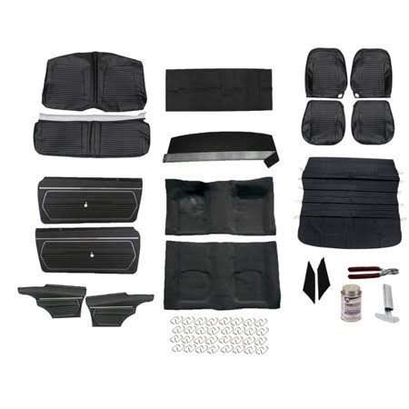 PUI Basic Black Interior Kit, 1969 Camaro Coupe, Bucket SEATS - Avayadevconnect