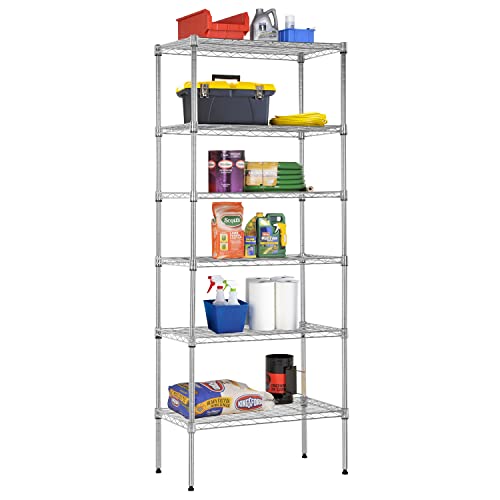4 Tier NSF Wire Shelving Unit Heavy Duty Steel Storage Rack, Black X19089