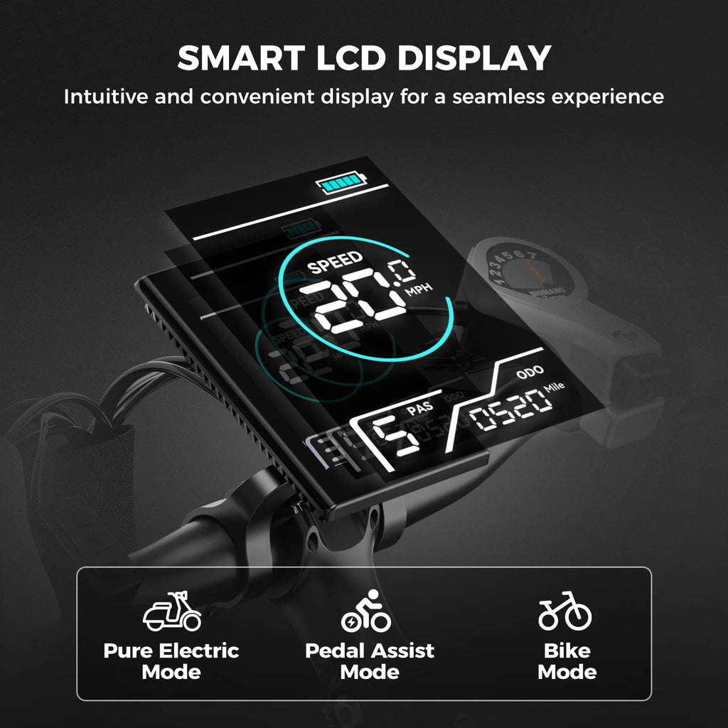 Jasion EBX 26 Electric Bike for Adults, 500W Motor, Removable Battery E693735