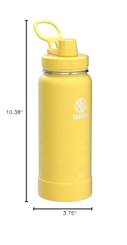 Takeya Actives Water Bottle with Spout Lid, 18 oz, Midnight Blue W579