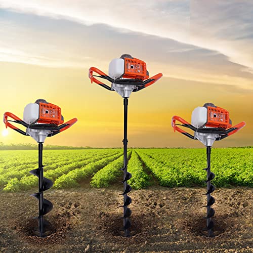 DYRABREST 52cc Gas Powered Earth Auger Post Hole Digger with 4/6/8 inch Bits K1897