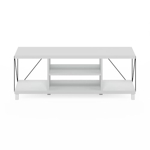 Furinno JAYA Large Entertainment Stand for TV Up to 55 Inch, French Oak Grey/Black V100781
