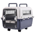 Plastic Dog Crate with Rolling Wheels, Airline Approved, Medium S135464