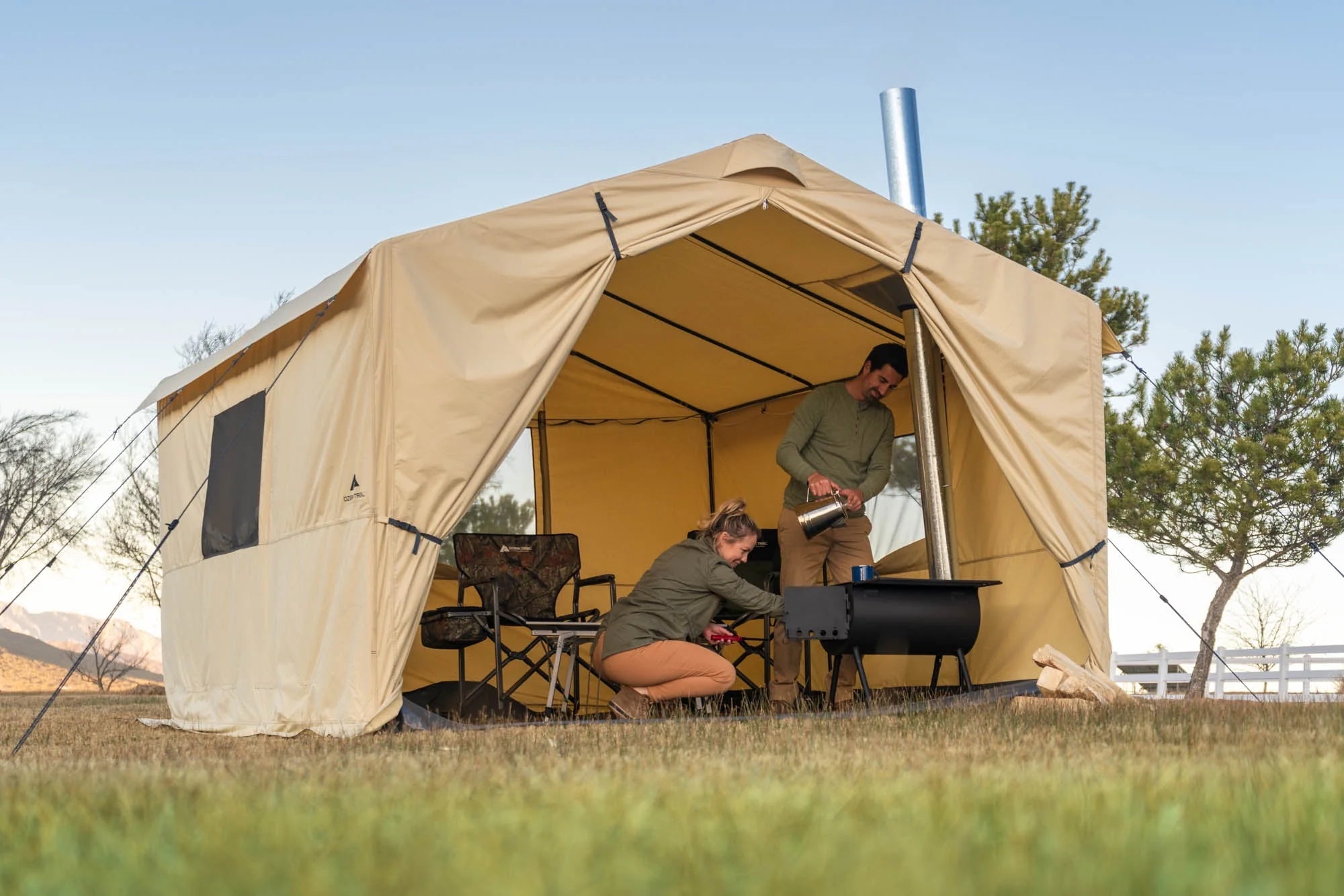 Ozark Trail 6-Person North Fork Wall Tent with Stove Jack M932984