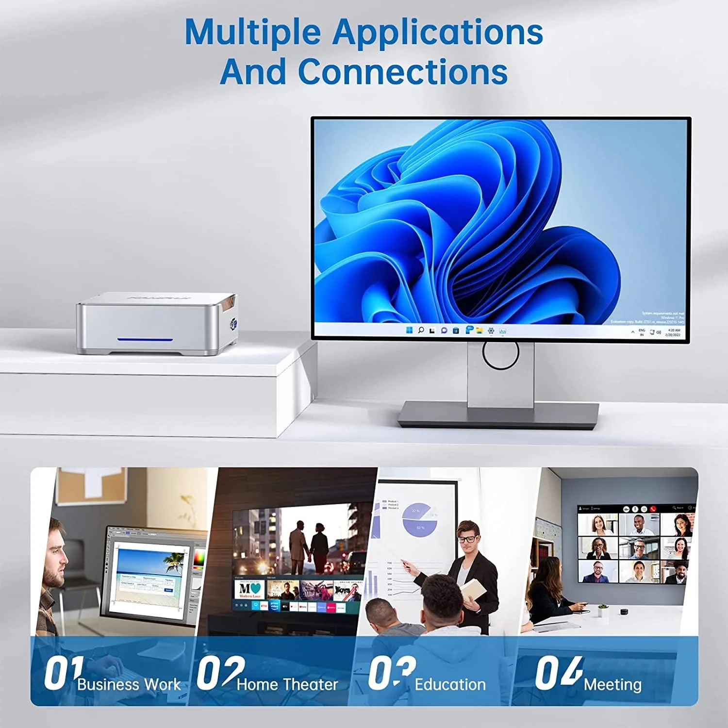 KAMRUI Mini PC N95 16GB 512GB Windows 11 Pro I112364