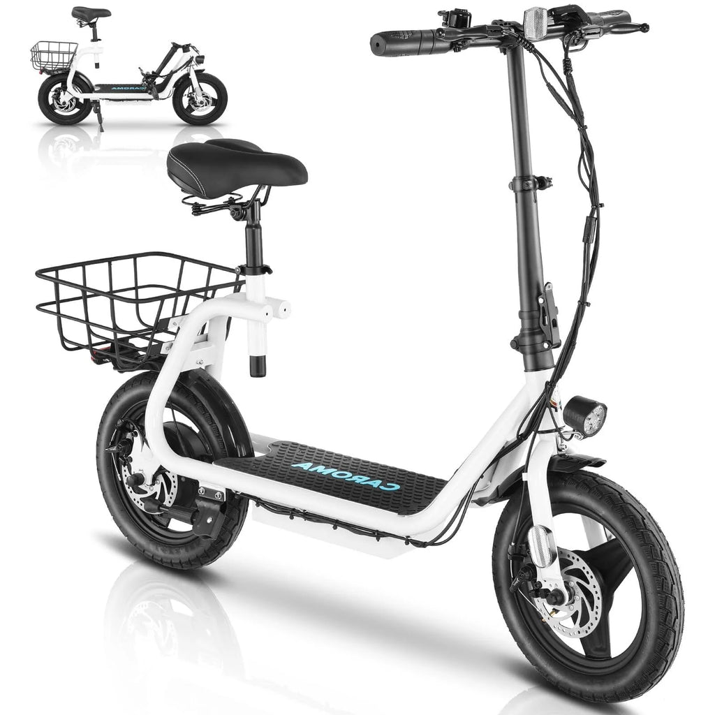 Caroma 500W Electric Scooter with Seat for Adult, 14 inch, 20 MPH F719250