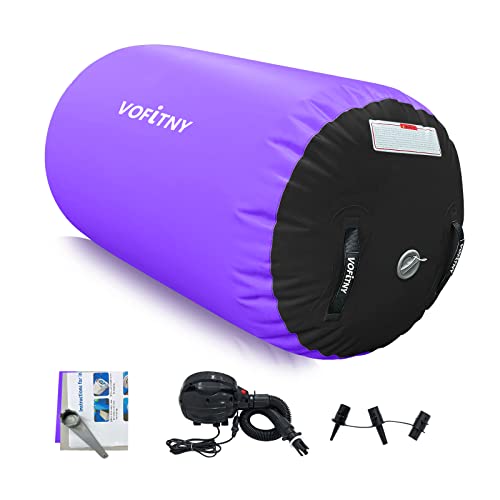 VOFiTNY Inflatable Gymnastics Air mat Tumbling Track with Air Barrel Octagon Mat with Pump for Home/Gym