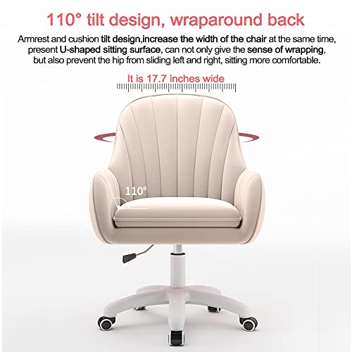 Mid-Back Upholstered Swivel Task Chair for Home Office N37900