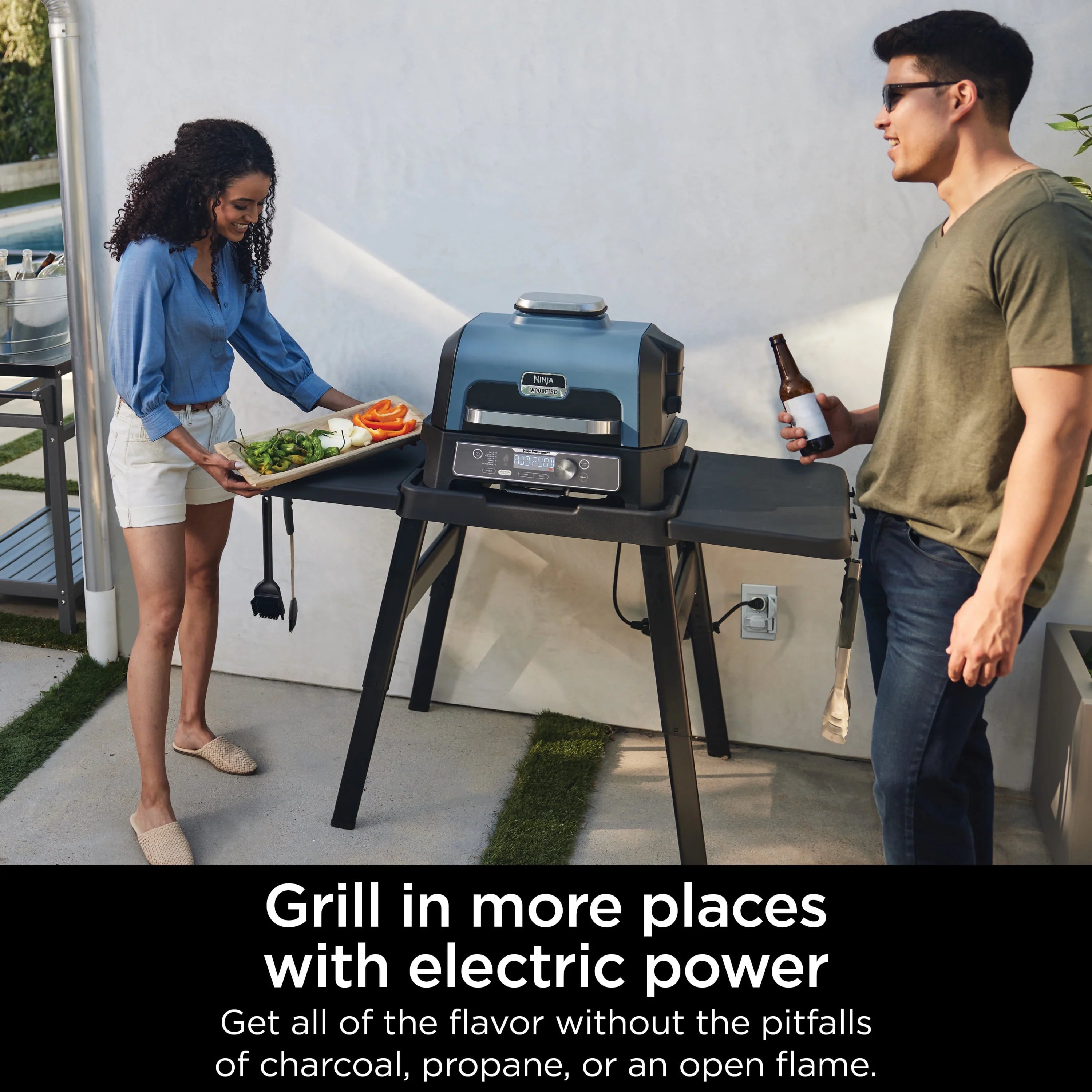 Ninja Woodfire ProConnect XL Outdoor 7-in-1 Grill & Smoker, App Enabled, OG900 A5992