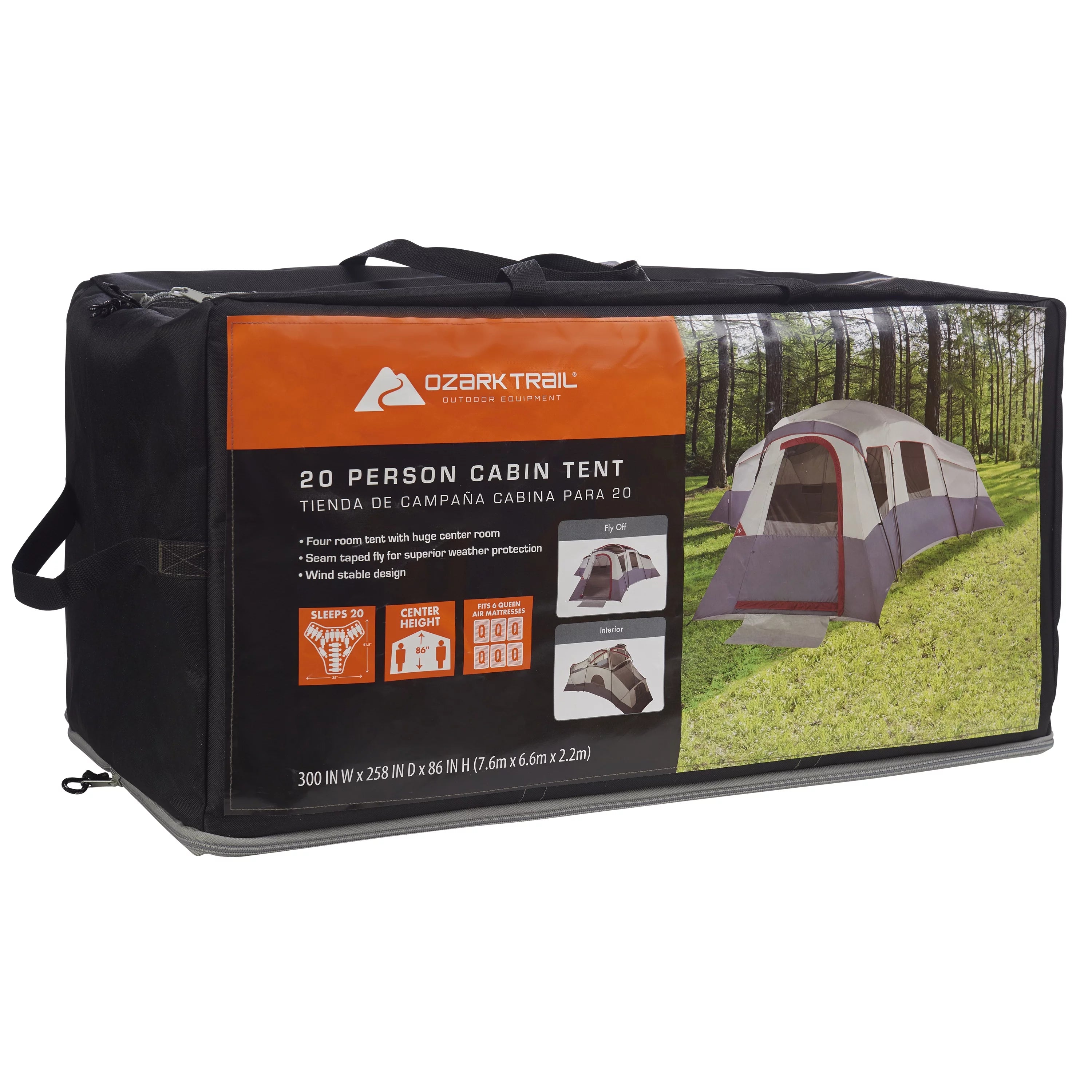 Ozark Trail 20-Person 4-Room Cabin Tent for Camping M653962