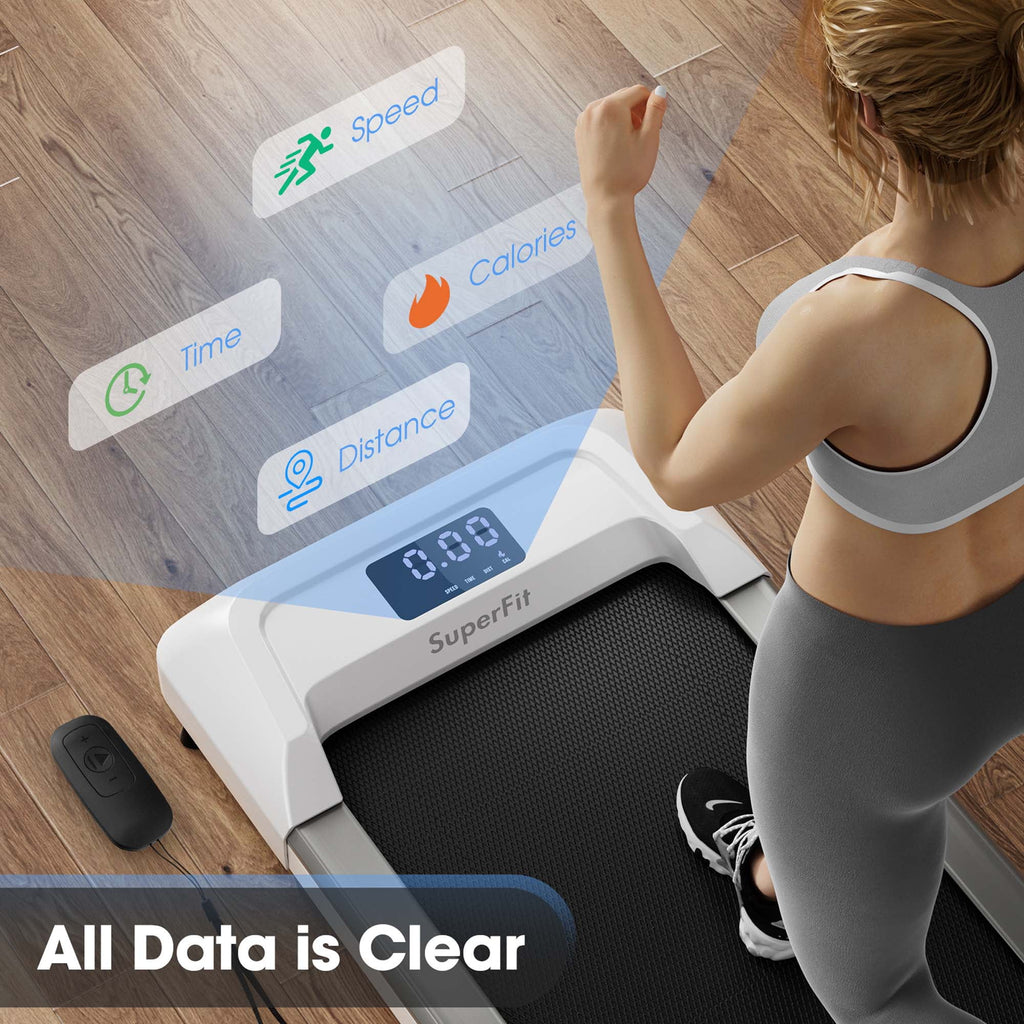 SuperFit Walking Pad Under Desk Treadmill with Remote Control, Black G33180