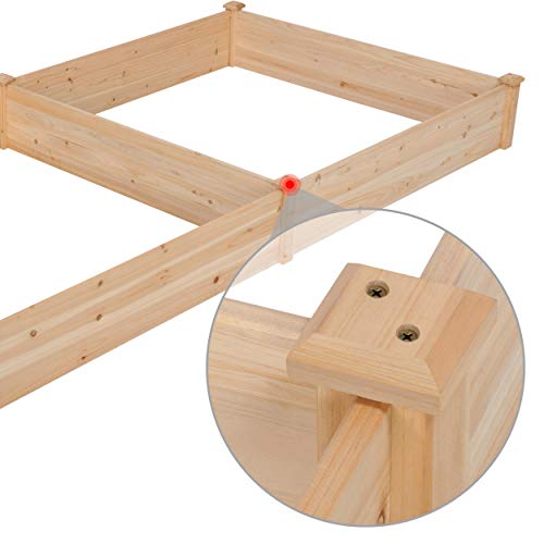Yaheetech 8×2ft Wooden Raised Garden Bed for Flowers Vegetables Herbs Outdoor E283112