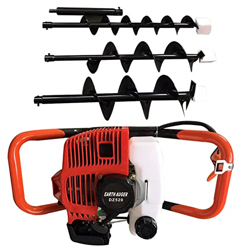 DYRABREST 52cc Gas Powered Earth Auger Post Hole Digger with 4/6/8 inch Bits K1897