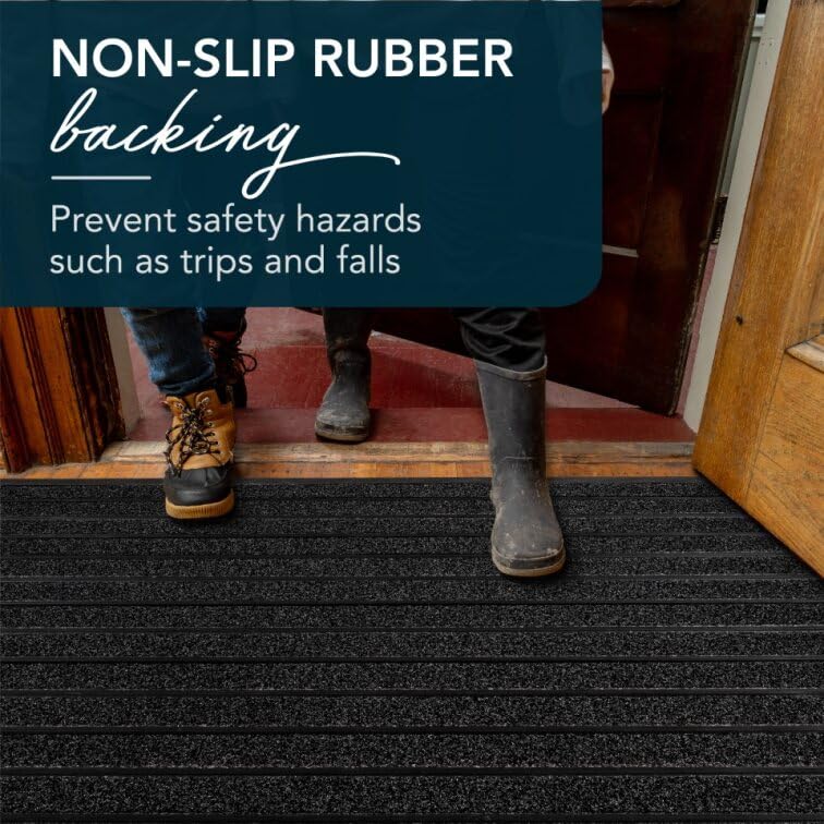 ubdyo Extra Durable Door Mat Non-Slip Outdoor Entrance 30" x 17" Bright Brown W5648