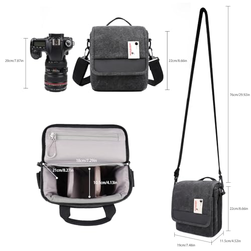 Besnfoto Camera Bag Small DSLR Shoulder Bag Waterproof Crossbody W879210
