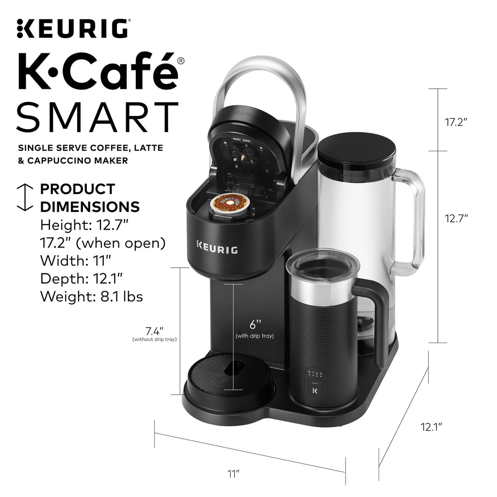 Keurig K-Cafe SMART Single Serve Coffee, Latte & Cappuccino Maker, Black H711