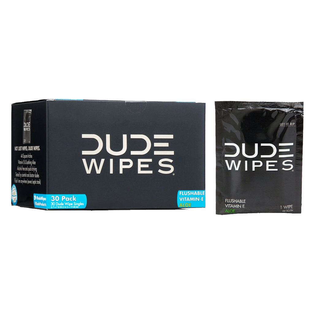 DUDE Wipes Unscented XL Flushable Wipes, 30 Count B235158
