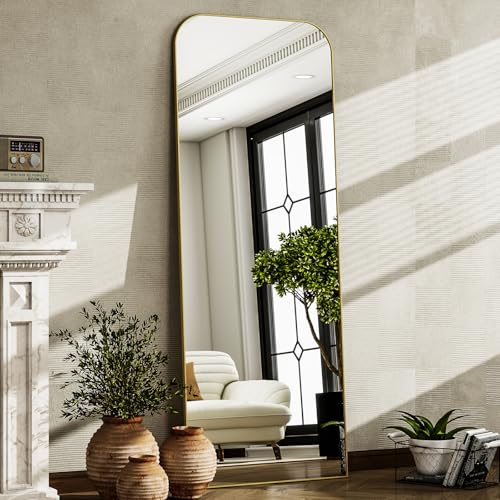 HARRITPURE 57"x20" Full Length Mirror with Aluminum Frame, Gold A38098