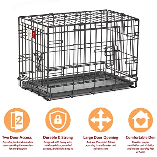 MidWest Homes for Pets Double Door 36-Inch Folding Dog Crate Y75670