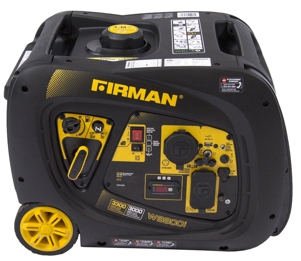 Firman W03082 3300/3000 Watt Gas Inverter Generator with Electric Start L131