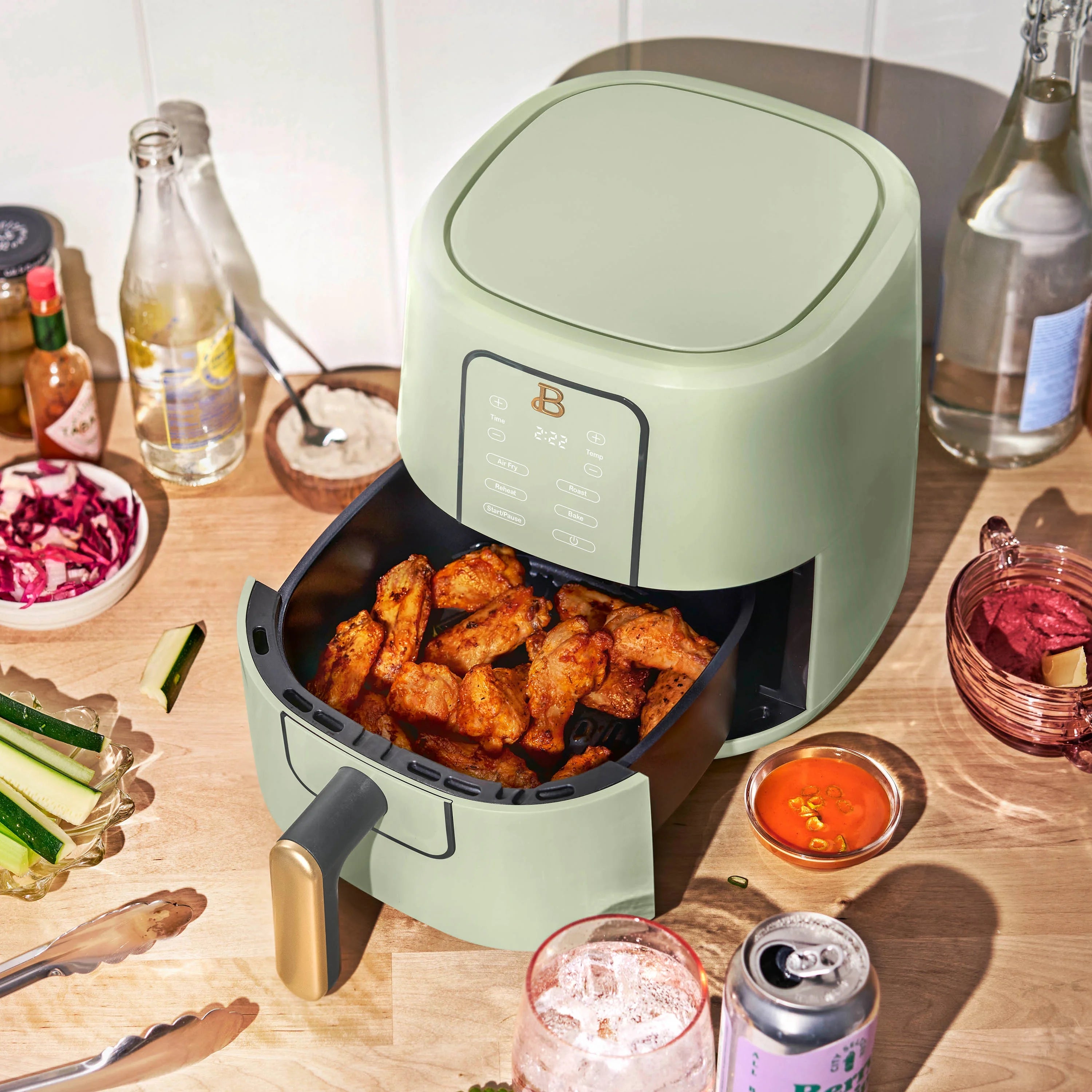 Beautiful 3 Qt Air Fryer with TurboCrisp Technology, White Icing by Drew Barrymore Q37808