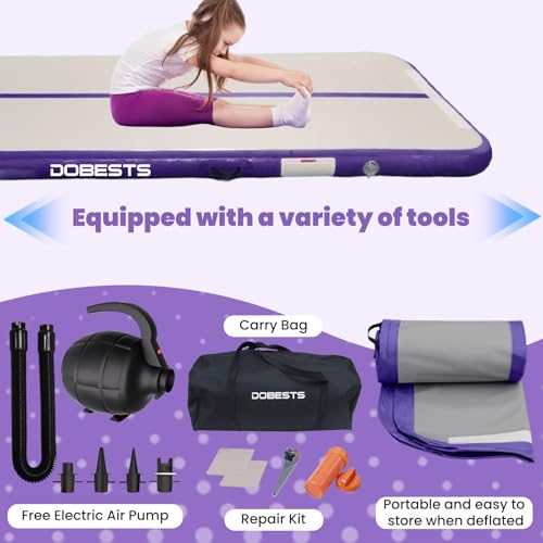 DOBESTS Inflatable Gymnastics Tumbling Mat with Pump G20525
