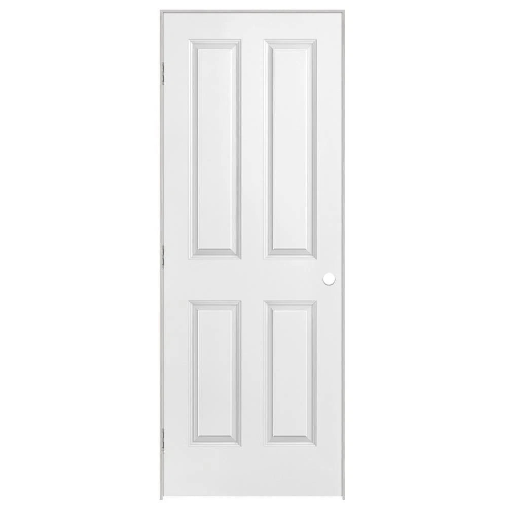 Masonite 32 in. x 80 in. Solidoor 4-Panel Square Top Solid-Core Smooth Primed Composite Single Prehung Interior Door