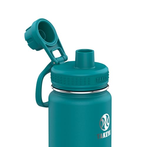 Takeya Actives Water Bottle with Spout Lid, 18 oz, Midnight Blue W579