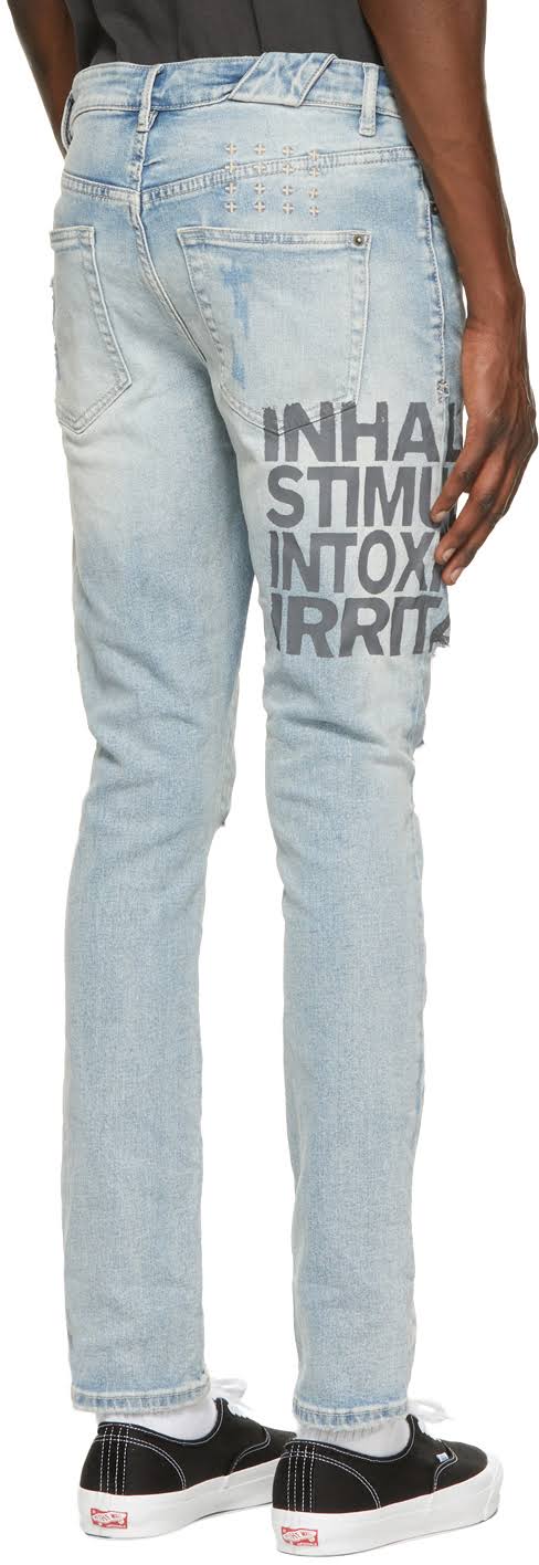 Ksubi Chitch Bombz Jeans, Blue, Size 28 F193214