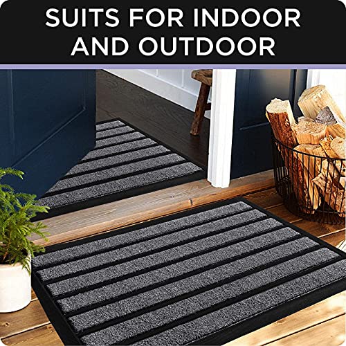 ubdyo Extra Durable Door Mat Non-Slip Outdoor Entrance 30" x 17" Bright Brown W5648