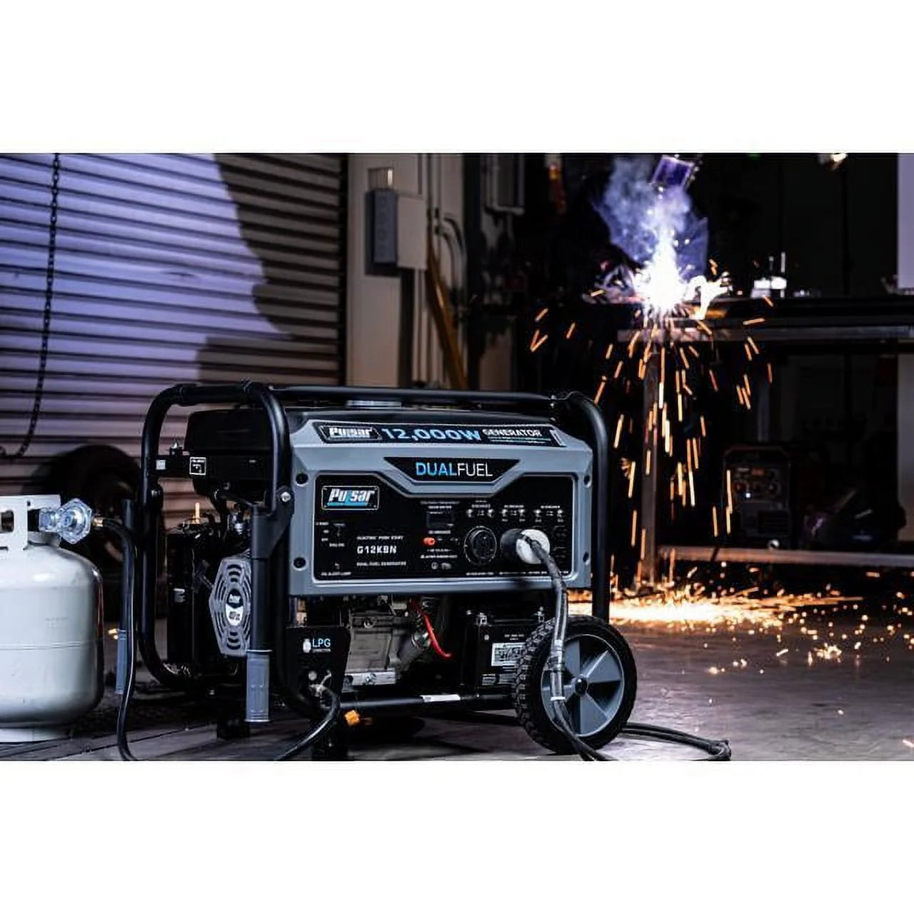 Pulsar 12,000W Dual Fuel Portable Generator with Electric Start K919
