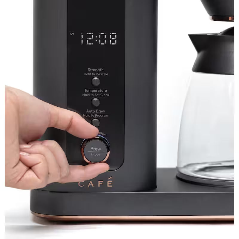 Matte Black 10-Cup Drip Coffee Maker with Glass Carafe L989269