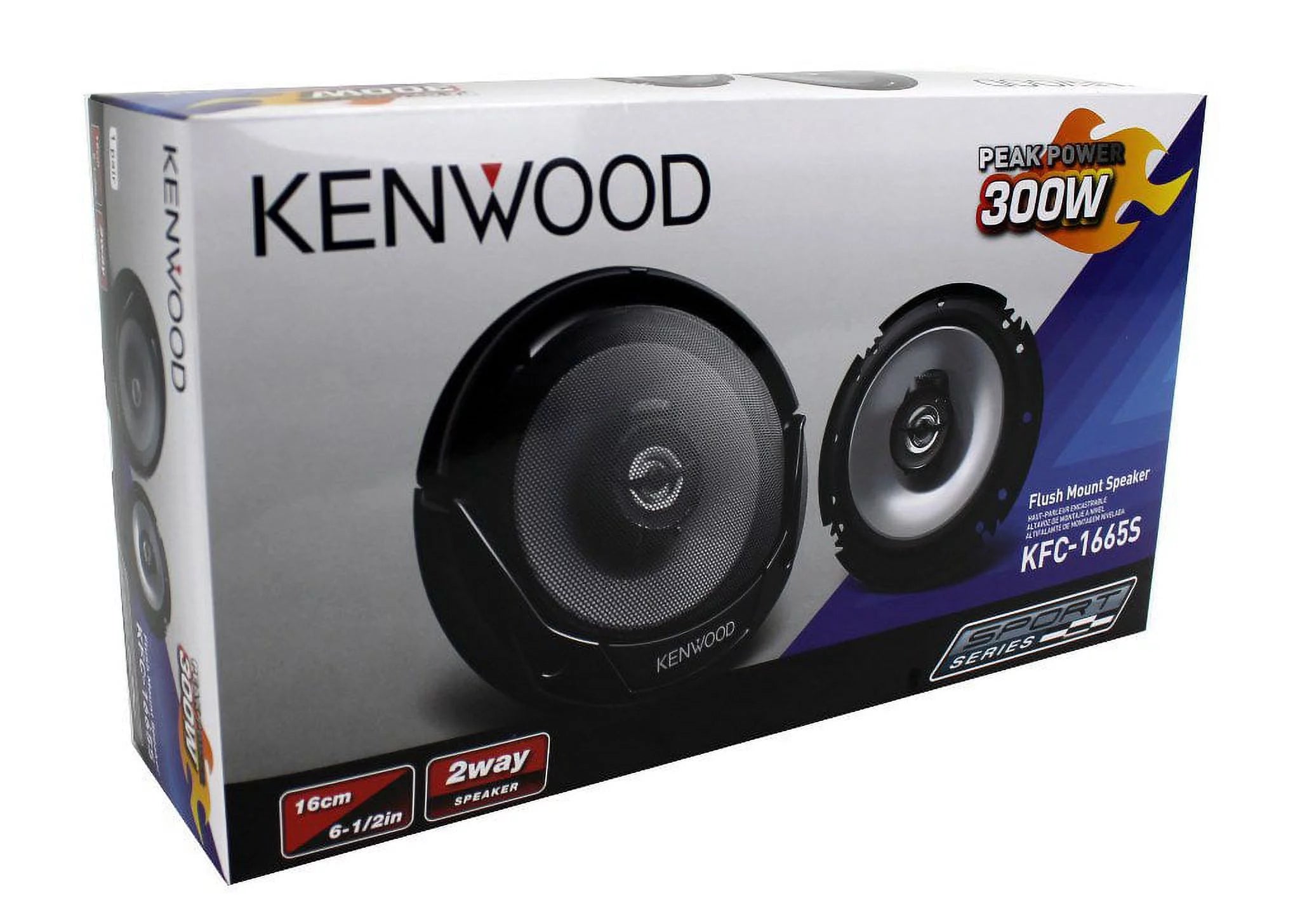 Kenwood KFC-1665S 6.5" 300W 2-Way Car Coaxial Speakers P8199