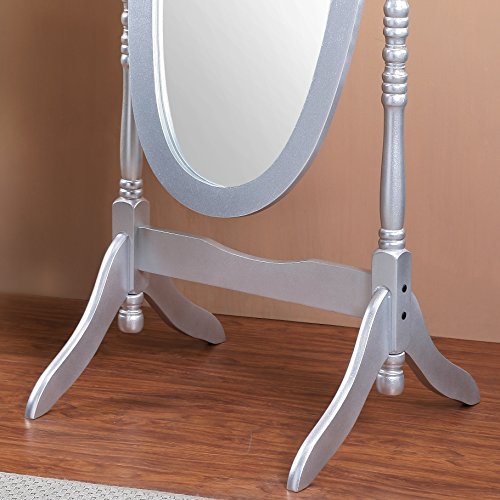 Roundhill Furniture Traditional Queen Anna Style Wood Floor Cheval Mirror L68887