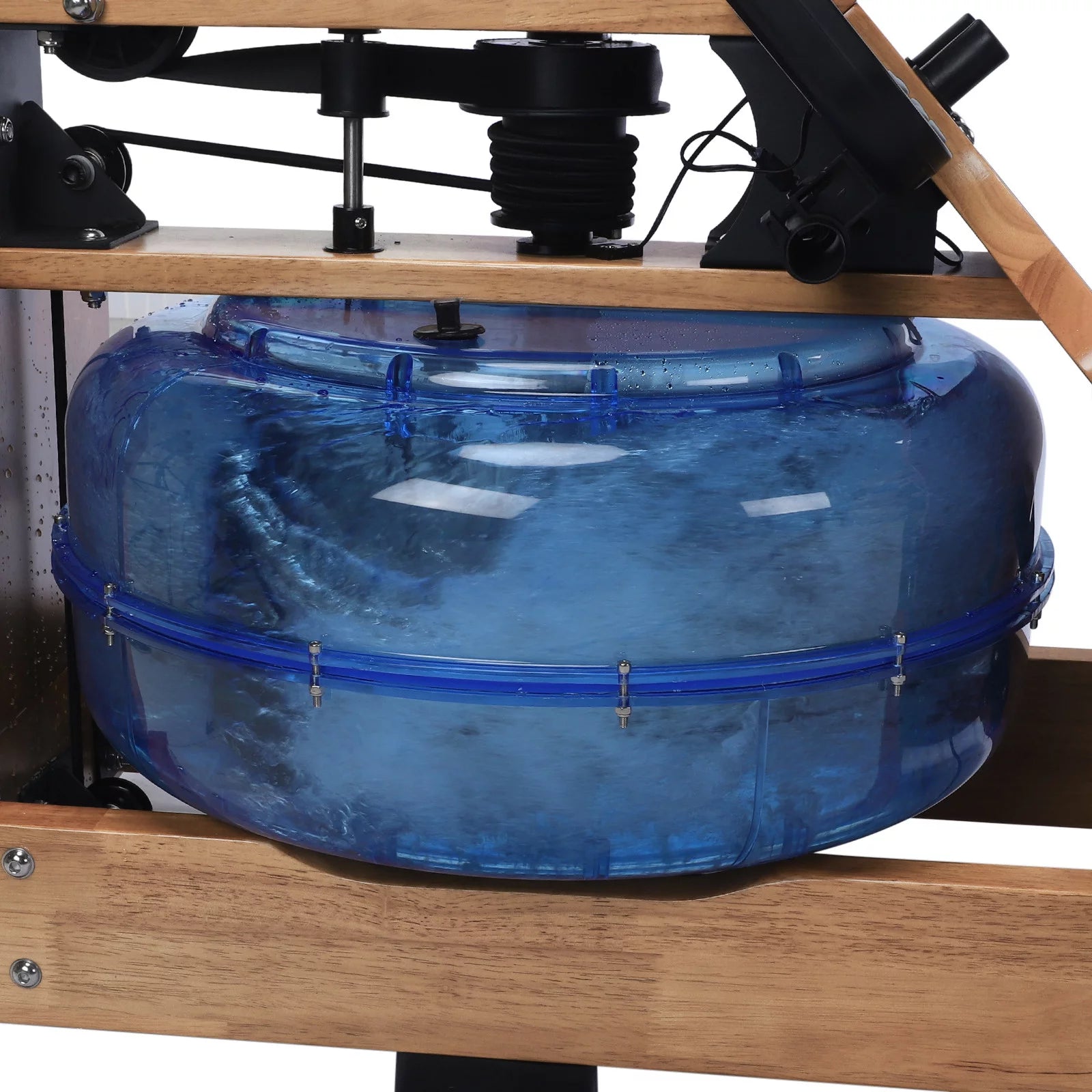 Wooden Water Rowing Machine with LED Display, Foldable R35340