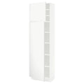 IKEA - SEKTION High Cabinet with shelves/2 Doors, white/Voxtorp Matt White, 24x15x80 19373410