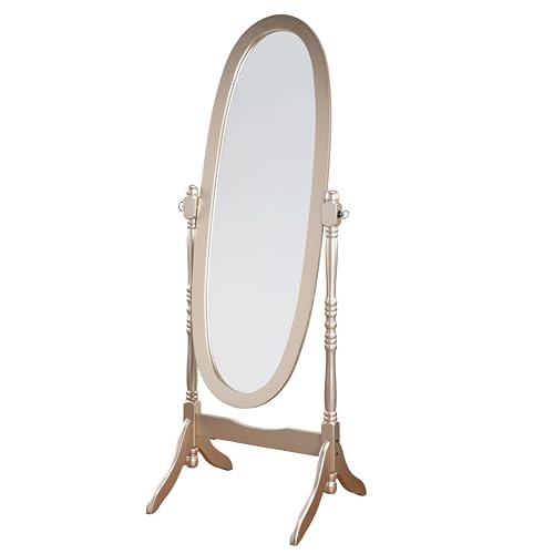 Roundhill Furniture Traditional Queen Anna Style Wood Floor Cheval Mirror L68887