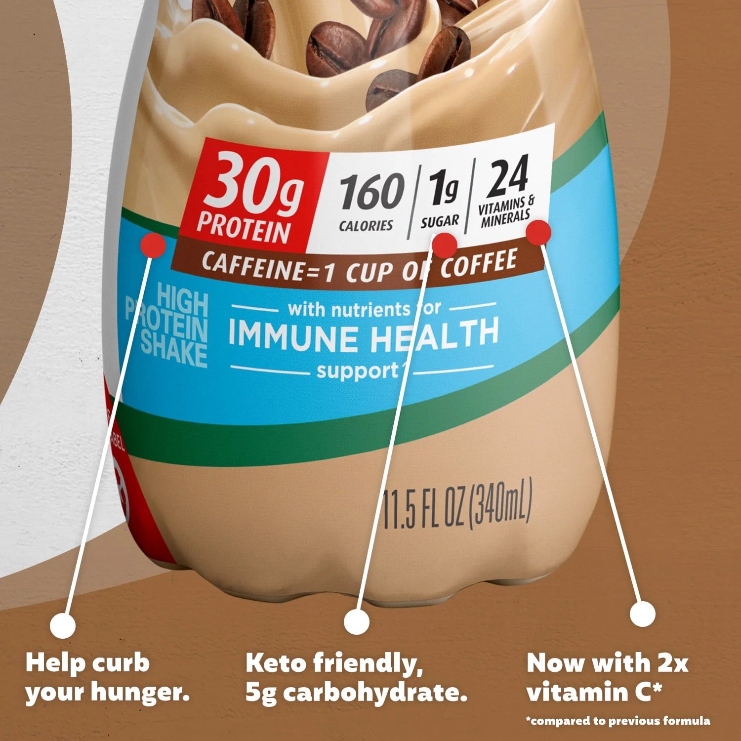 Premier Protein Shake, Cafe Latte, 30g Protein, 12 Ct G840787