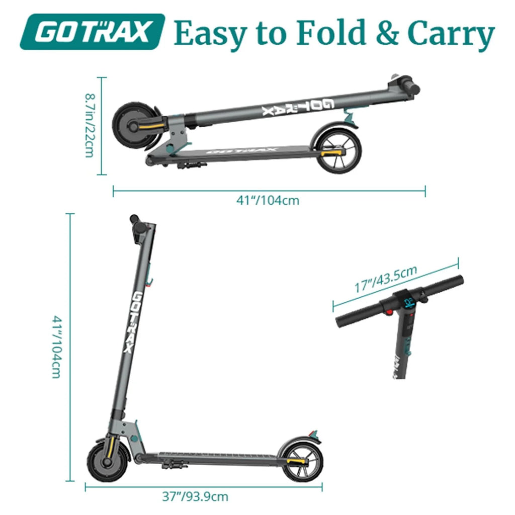 GOTRAX G2Plus Foldable Electric Scooter for Adults, 200W, Gray Y20991